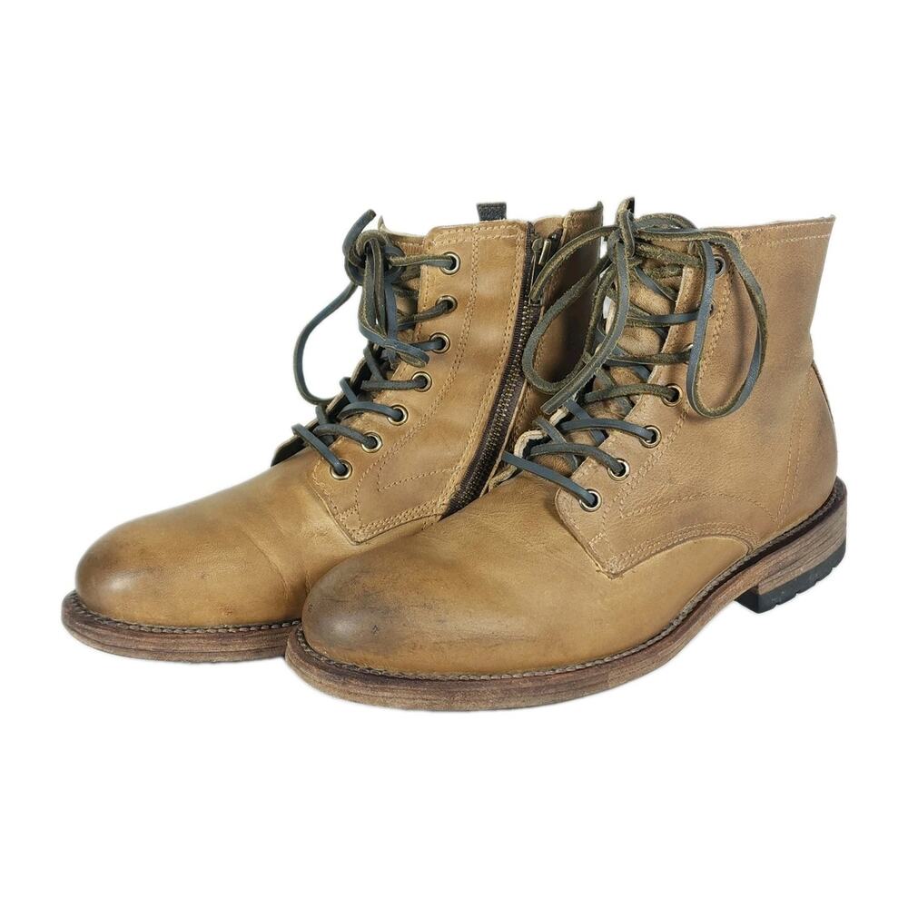 Freebird Men's Pendleton US8 Brown Distressed Leather Lace Up Combat Ankle Boots